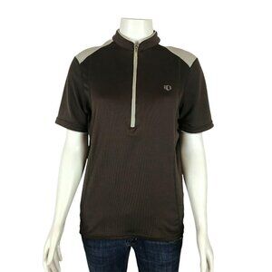 Pearl Izumi Womens Cycling Shirt Size Medium Short Sleeve Half Zip Back Pockets